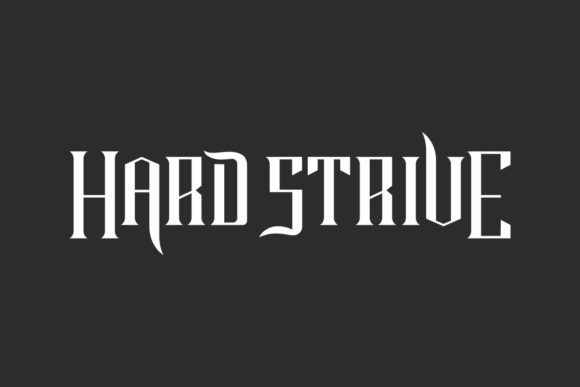 Hard Strive: A Bold Gothic Display Font for Modern Branding