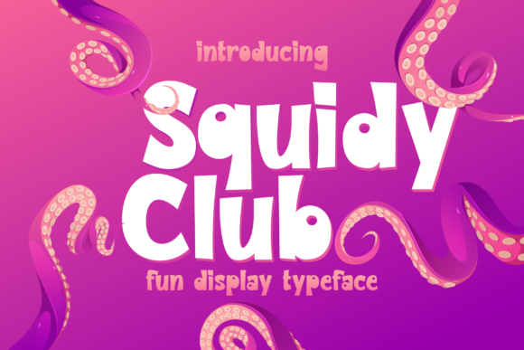 Squidy Club: A Modern Display Font for Digital Creativity