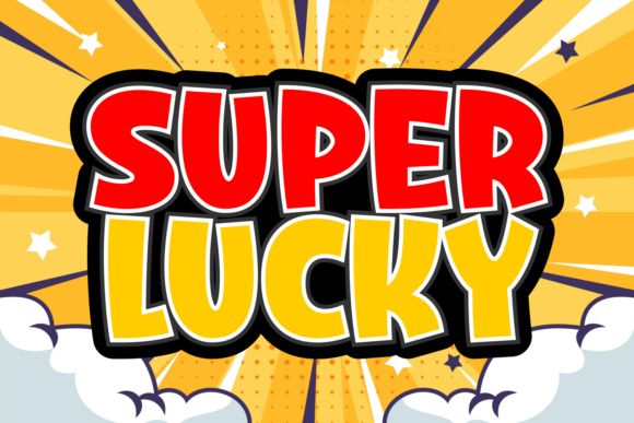 Super Lucky Font for Retro Editorial Design