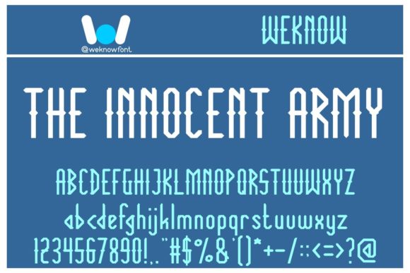The Innocent Army: A Display Font for Editorial Design and Branding