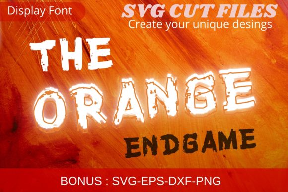 The Orange Endgame Font for Handmade Creativity
