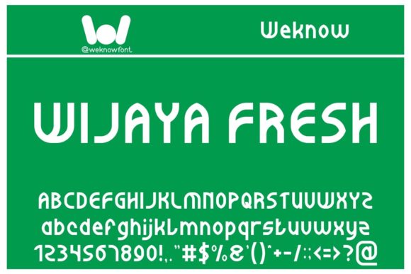 Wijaya Fresh: The Perfect Display Font for Creative Makers